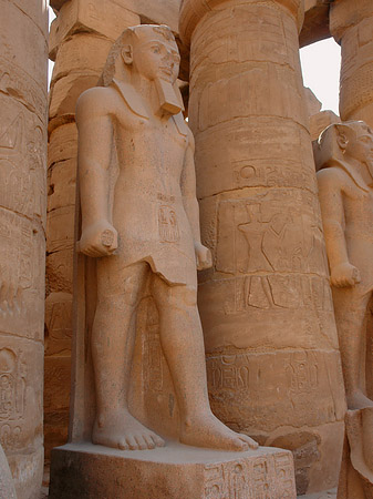 Statuen am Luxor Tempel Fotos