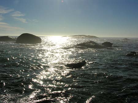 Foto Blick vom Strand auf das Meer - 