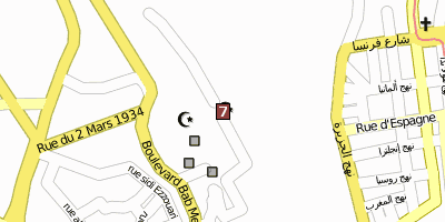 Stadtplan Ez-Zitouna-Moschee Tunesien